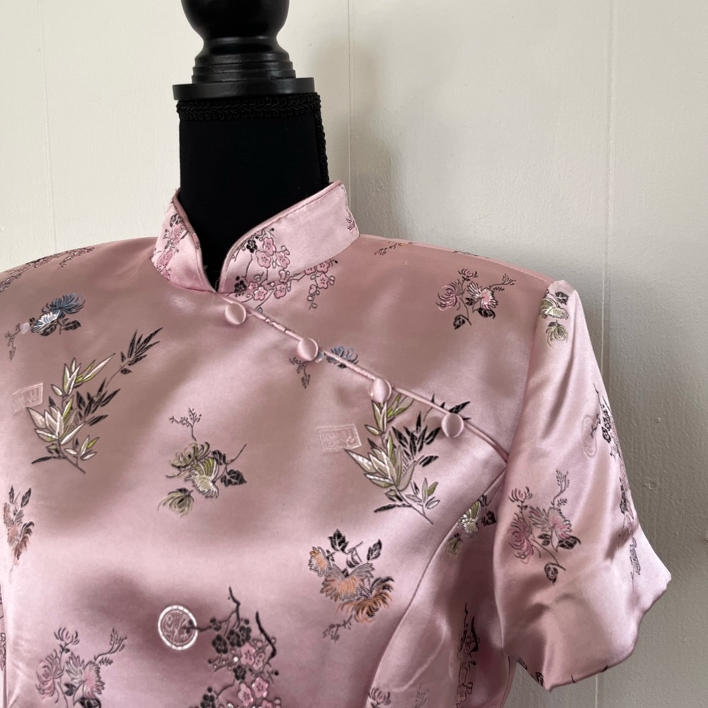 Elegant Pink Floral Women's Top